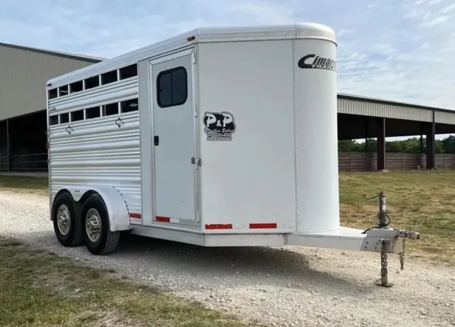 2013 model Cimarron 3 Horse Bumper Pull for sale at Ironyard
