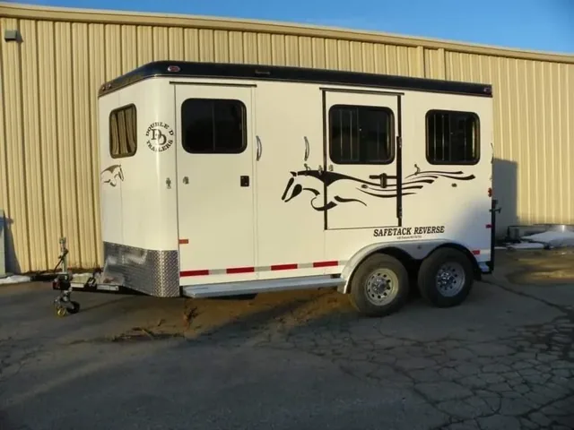 2022 Double D Reverse Slant 2 Horse Bumper Pull for sale at Ironyard
