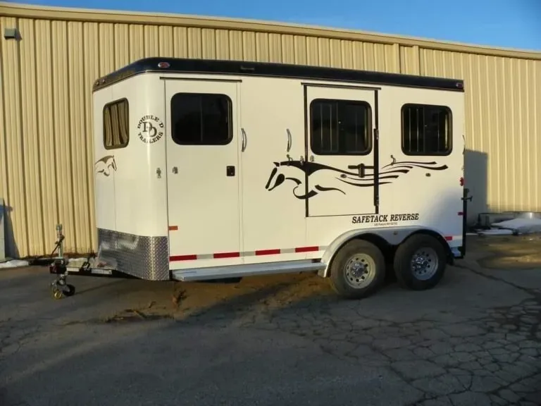 2022 Double D Reverse Slant 2 Horse Bumper Pull for sale at Ironyard