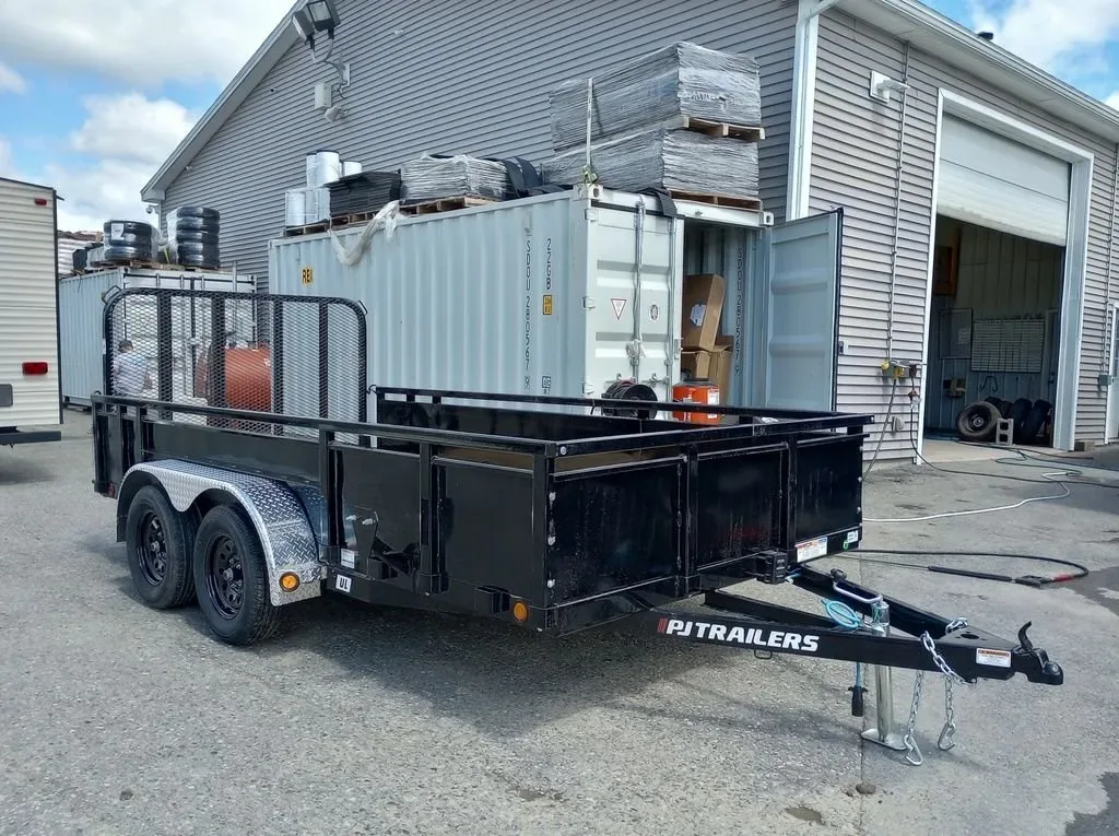 2024 PJ Trailers 7x14 7K Powder Coated Open Utility w/Rear Ramp Gate for sale at Ironyard