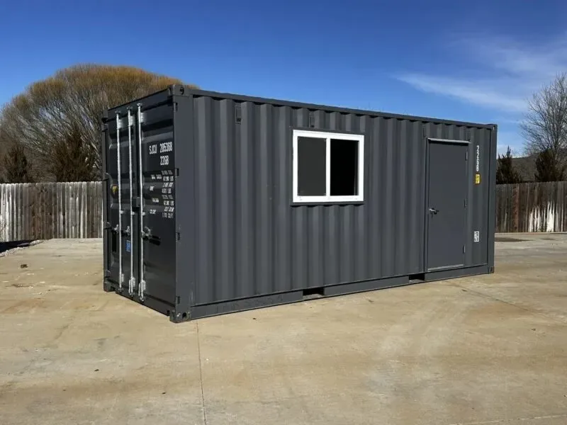 20ft 20' Slate Gray Shiplap 120V Shipping Container Office Mini - office interior