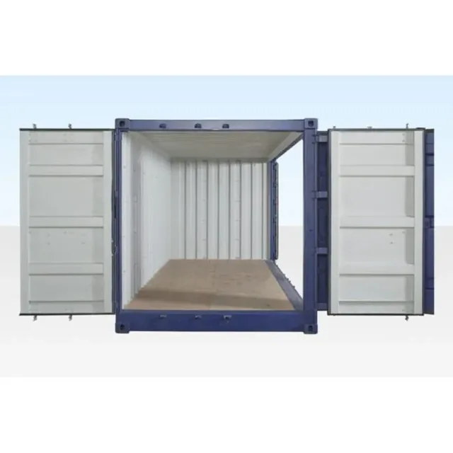 20Ft Open Side/ Full Side Access Container - front view, open