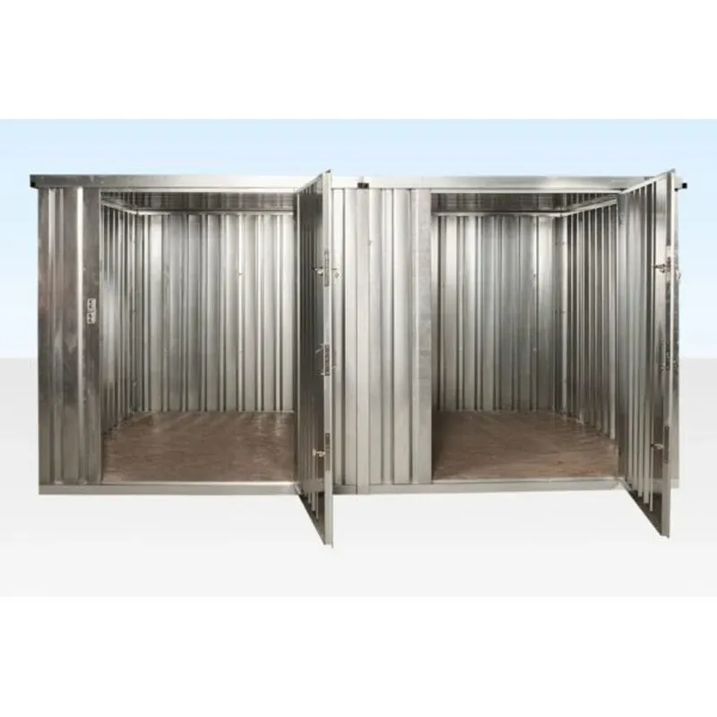 3M X 4.2M Side Linked Flat Pack Container Bundle (Galvanised) for sale at Ironyard
