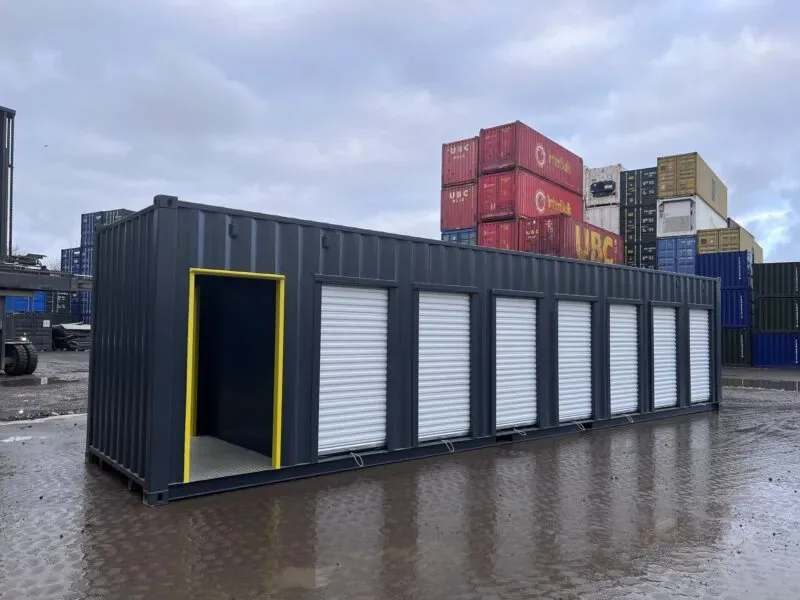 40ft High Cube Multi-Store Container - 7-Bay Self Storage Unit for sale at Ironyard