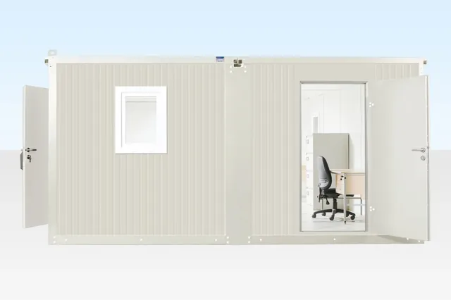 6.5M X 4.6M Side Linked Flat Pack Container Office for sale at Ironyard