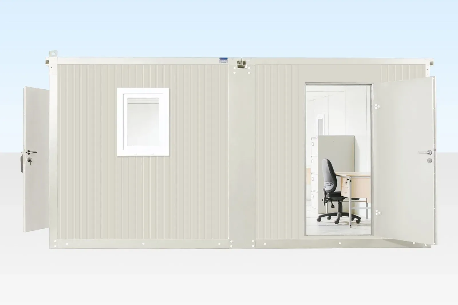 6.5M X 4.6M Side Linked Flat Pack Container Office for sale at Ironyard