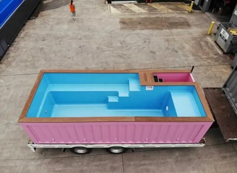 Pink 20 Ft Container Pool for sale at Ironyard