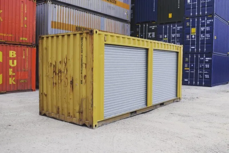 Yellow 20ft Used Container - Dual Side Roll-Up Doors for sale at Ironyard